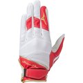 「野球魂」--日本「MIZUNO」【MIZUNO PRO】等級守備用手套（1EJED21062，白×紅色）左手用
