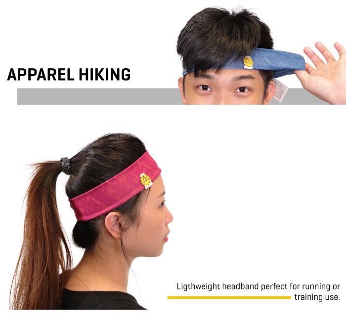 【義大利 LA SPORTIVA】Protect Headband 幾何圖形運動頭帶 紅色 #Y08310203