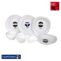 Luminarc樂美雅-純白強化餐具八件式(四盤四碗)