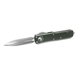 Microtech UTX-85 D/E 橄欖綠鋁柄 Satin 銀刃彈簧刀 (CTS 204 P鋼) -#MT 232-4 OD