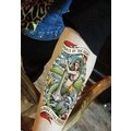 【滿300免郵】里龍崗~紋身貼 原創刺青美女手臂圖騰紋身貼紙AX179