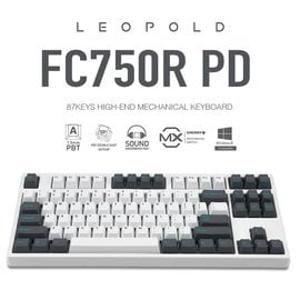 | MOJO | 韓國LeoPold FC750R PD機械鍵盤 Sky 白深灰 2019 PBT二色成型鍵帽 英文 靜音紅軸