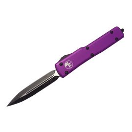 Microtech UTX70 D/E 紫蘿藍色鋁柄mini彈簧刀(204P鋼) -#MT 147-1 VI