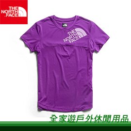 【全家遊戶外】㊣The North Face 美國 女 吸濕排汗短袖T恤 紫紅 PHLOX PURPLE 3V6O8NX/運動 跑步 健身 登山 北臉 北面