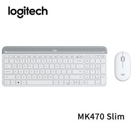 Logitech 羅技 MK470 Slim 纖薄無線鍵盤滑鼠組 珍珠白