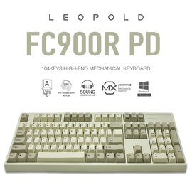 | MOJO | Leopold FC900R PD 復古白灰 雙色鍵帽 PBT二射成型 正刻英文 LAYOUT (靜音紅軸)