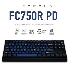 | MOJO | Leopold FC750R PD 深海藍 雙色鍵帽 PBT二射成型 正刻英文 LAYOUT (茶/青/紅軸)