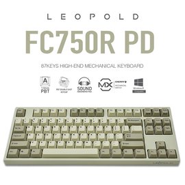 | MOJO | Leopold FC750R PD 復古白灰 雙色鍵帽 PBT二射成型 正刻英文 LAYOUT (茶/青/紅軸)
