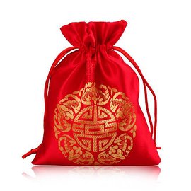 【Q禮品】 A4267 紅色囍字束口袋/婚禮小物/抽繩喜糖袋/首飾禮物包/婚禮糖果禮品包裝袋/過年節慶裝飾/贈品禮品