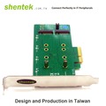 《Shentek》 52043 2 Port SATA SSD B Key M.2 PCIe 4 lane Card Support Hardware Raid 0/1