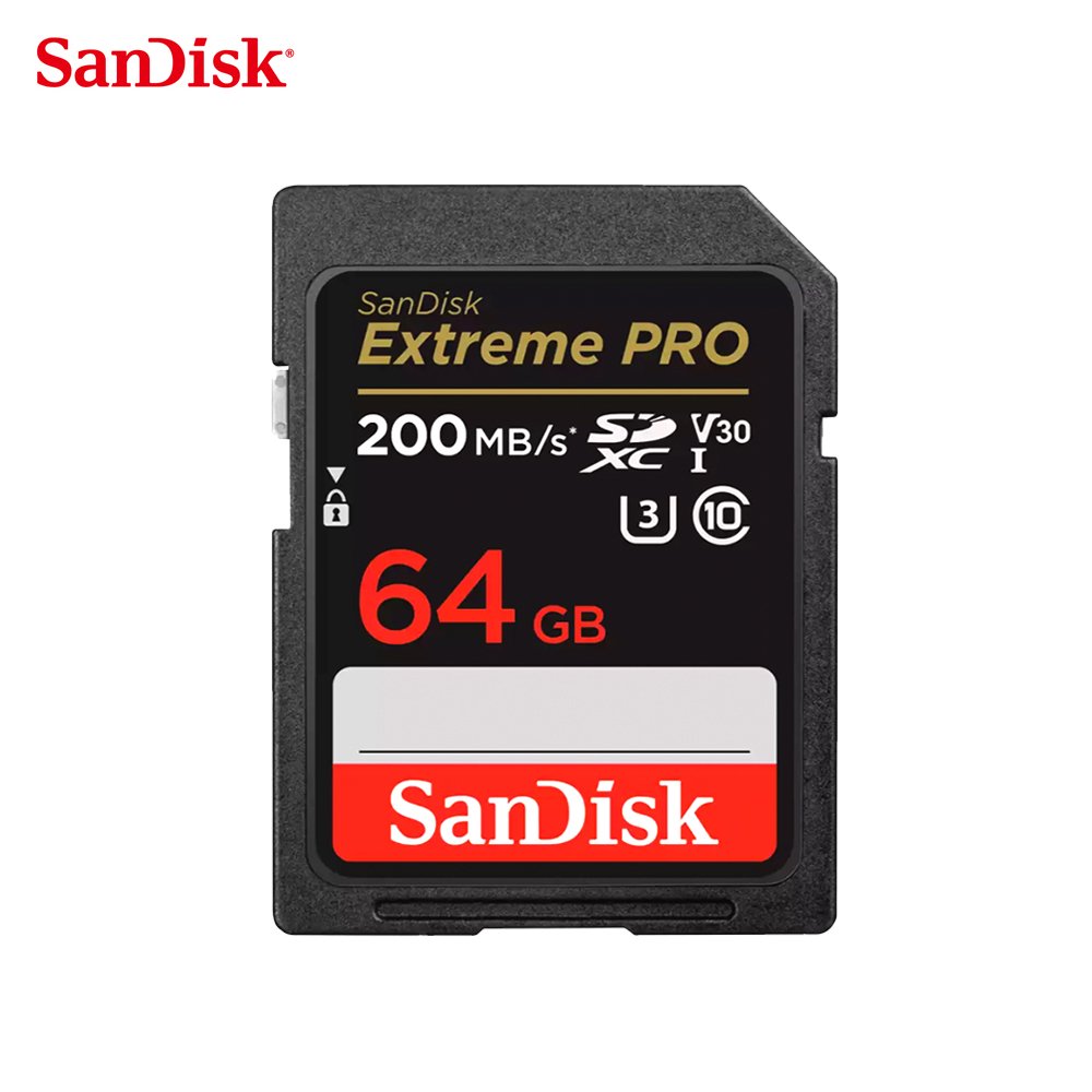 SANDISK 64G V30 Extreme PRO SDXC UHS-I U3 200MB (SD-SDXXU-64G) 專業攝影錄影師 高速記憶卡