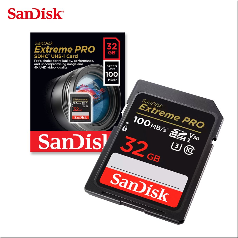 SANDISK 32GB Extreme PRO SD UHS-I U3 (SD-SDXXO-32G) 專業攝影師和錄影師 高速記憶卡