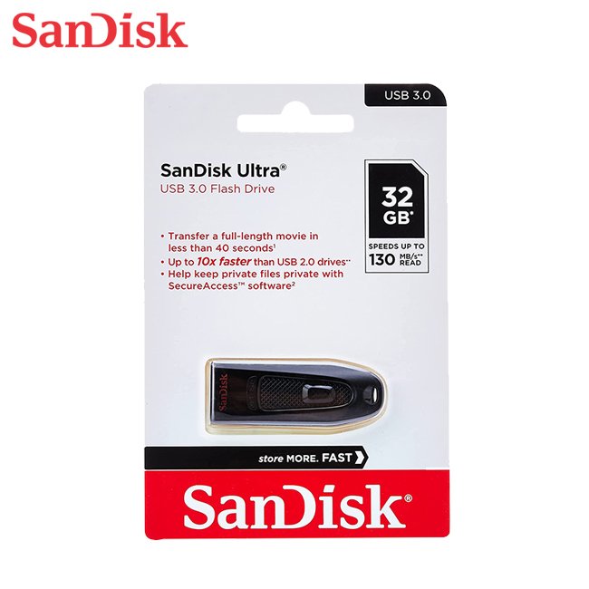 SANDISK 32GB Ultra CZ48 USB 3.0 隨身碟 速度130MB (SD-CZ48-32G)