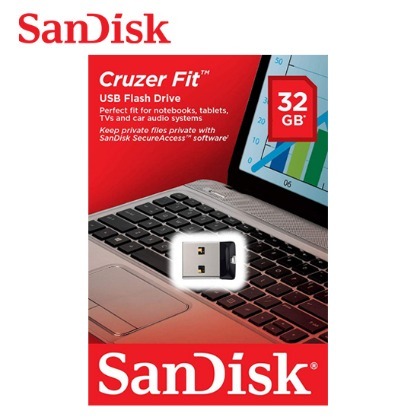 SANDISK 32GB Cruzer Fit CZ33 USB 2.0 迷你隨身碟 (SD-CZ33-32G)