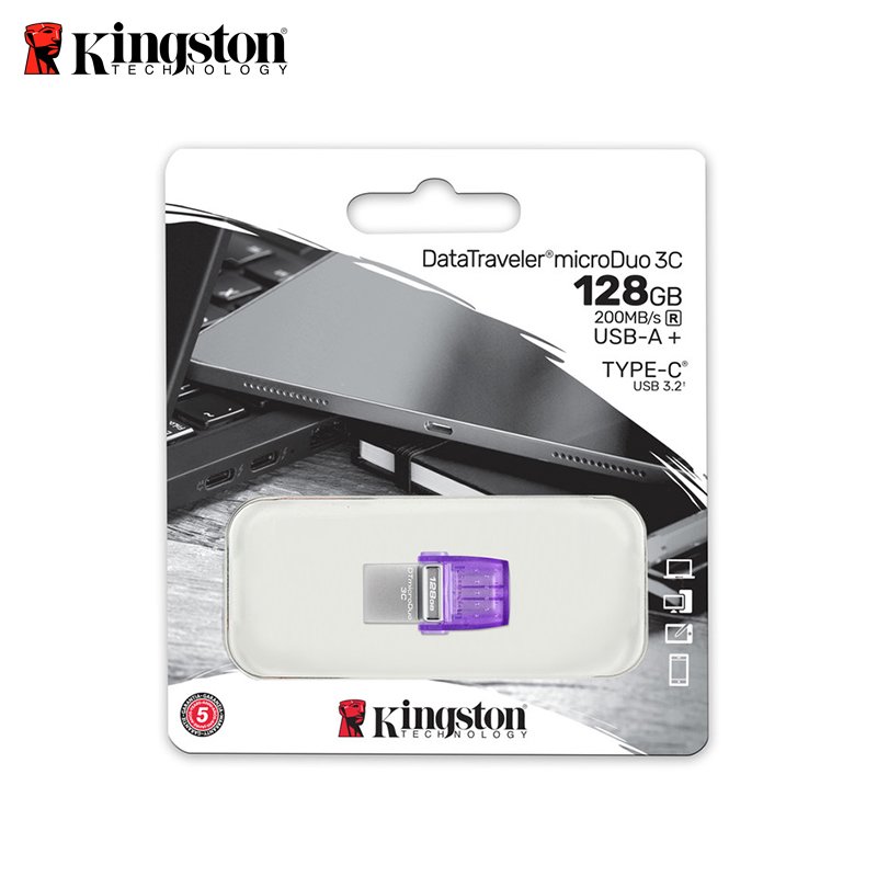 金士頓 Kingston 128GB Data Traveler MicroDuo 3C(KT-DTDUO3CG3-128G)迷你兩用隨身碟 原廠公司保固
