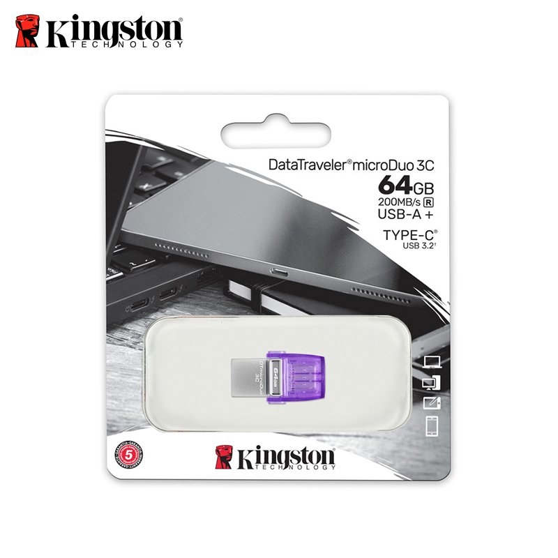 金士頓 Kingston 64GB Data Traveler MicroDuo 3C 迷你兩用隨身碟(KT-DTDUO3CG3-64G) 原廠公司保固