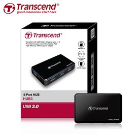 創見 Transcend 極速 USB 3.0 4埠 HUB 集線器 TS HUB3K 附變壓器 二年保固(TS-HUB3K)