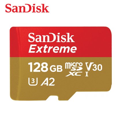 SANDISK 128G Extreme A2 V30 microSD U3 UHS-I (SD-SQXAA-128G) 傳輸速度 190M 記憶卡