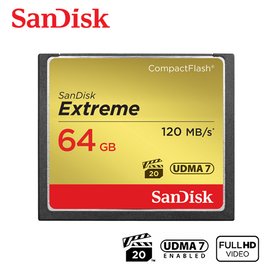 SANDISK 64G Extreme CF 120M 記憶卡 專業攝影師和錄影師 高速記憶卡 (SD-CF120M-64G)