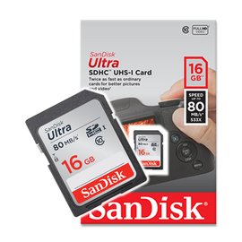 SANDISK 16G Ultra SD Class10 UHS-I 讀寫速度高達 80MB/s 記憶卡 (SD-SD80M-16G)