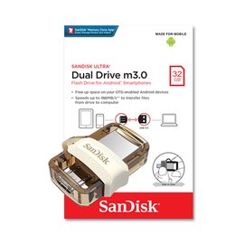 限定版 32G SANDISK Ultra OTG m3.0 琥珀色 USB 3.0 雙用隨身碟 (SD-OTG-3W-32G)