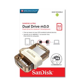 限定版 64G SANDISK Ultra OTG m3.0 琥珀色 USB 3.0 雙用隨身碟 (SD-OTG-3W-64G)