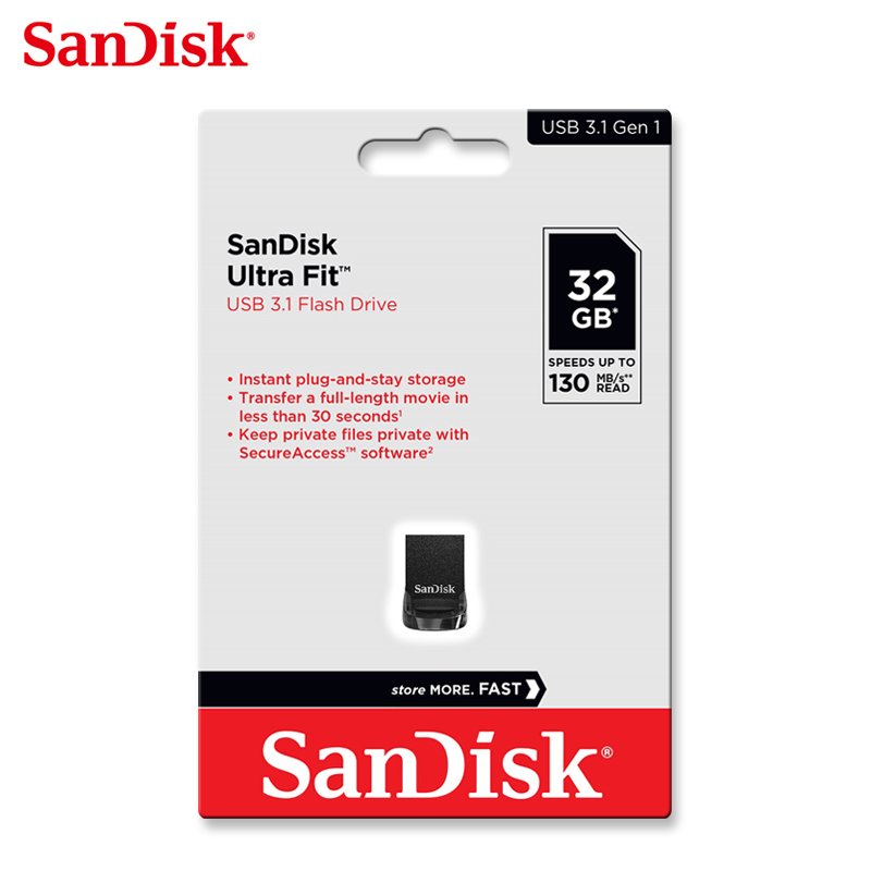 SanDisk Ultra Fit 32G USB 3.1 CZ430 (SD-CZ430-32G) 隨身碟 典雅黑