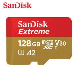 SanDisk 128G Extreme A2 V30 U3 microSDXC UHS-I (SD-SQXAA-128G)傳輸速度190MB 記憶卡