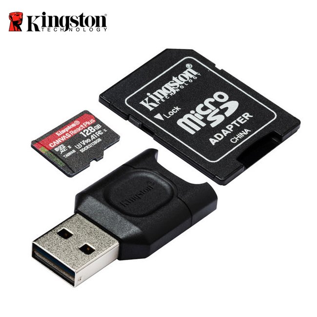 金士頓 128G Canvas React Plus microSDXC UHS-II U3 記憶卡 (KTMLPMR2-128G)