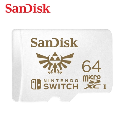 SanDisk 64G microSDXC UHS-I 任天堂Switch專用記憶卡 (SD-SQXAT-64G) 傳輸速率高達 100MB/s