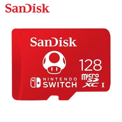SanDisk 128G microSDXC UHS-I 任天堂Switch專用記憶卡 (SD-SQXAO-128G) 傳輸速率高達 100MB/s