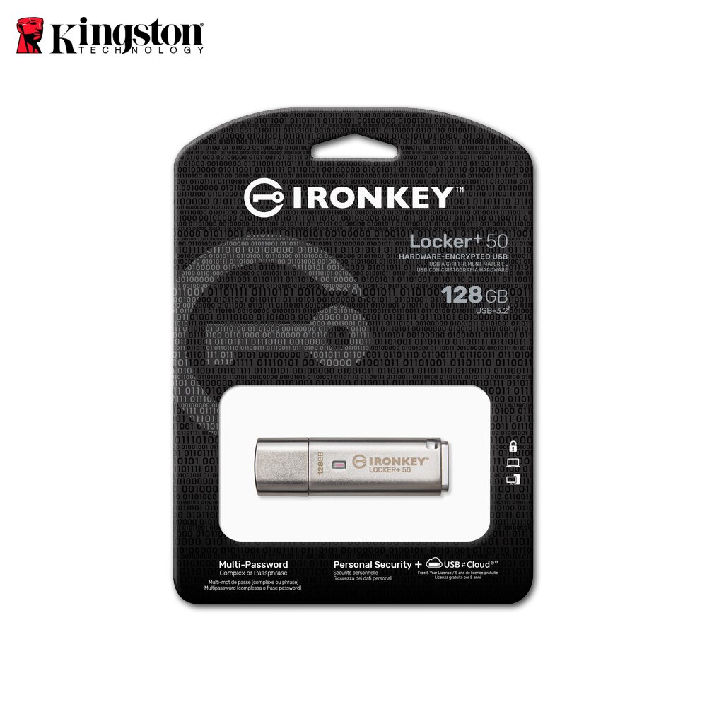 新款 Kingston 金士頓 128G IronKey Locker+ 50 (KT-IKLP50-128G) 加密隨身碟
