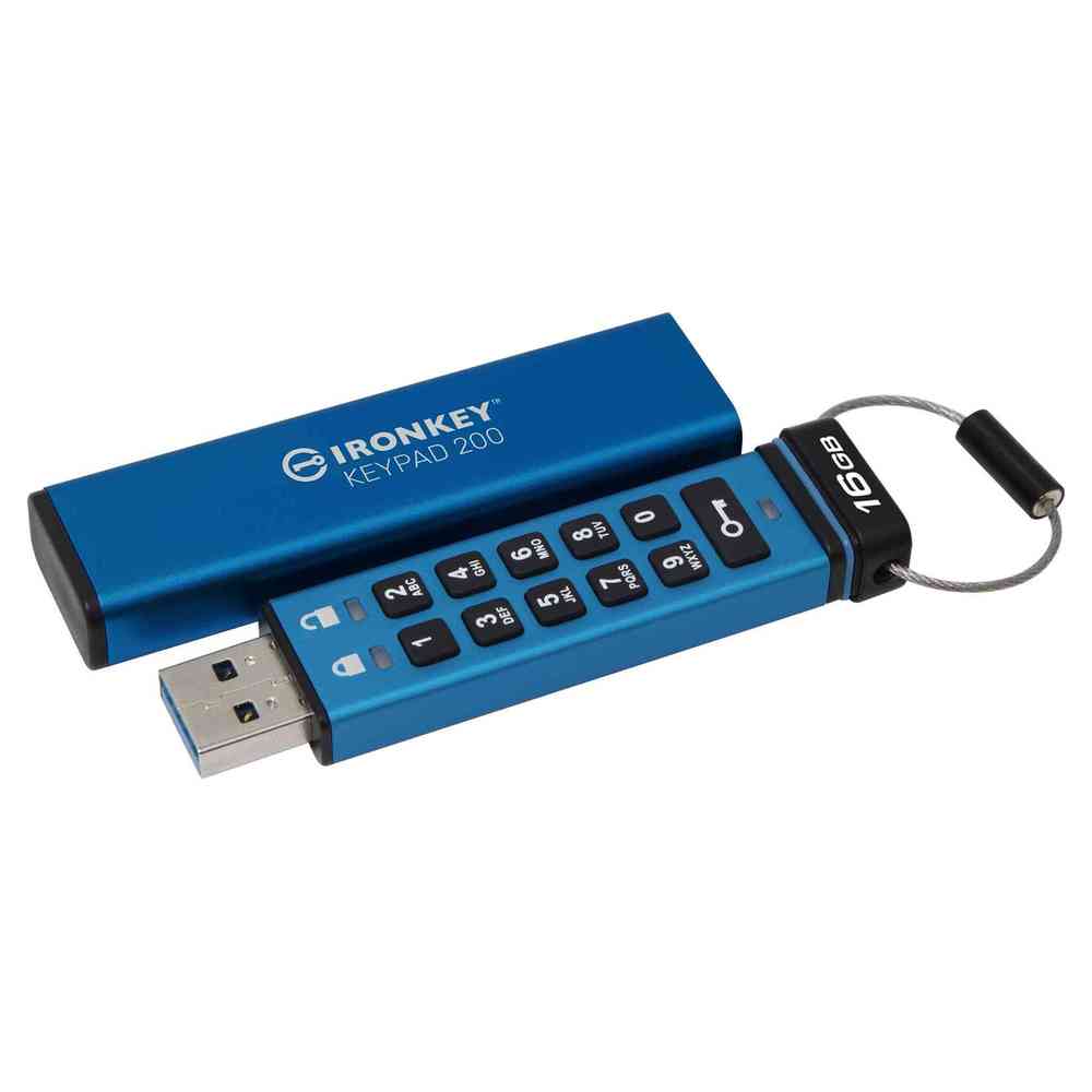 新款 Kingston 金士頓 IronKey Keypad 200 硬體型加密USB 16G 密碼隨身碟 軍用級安全性 (KT-IKKP200-16G)