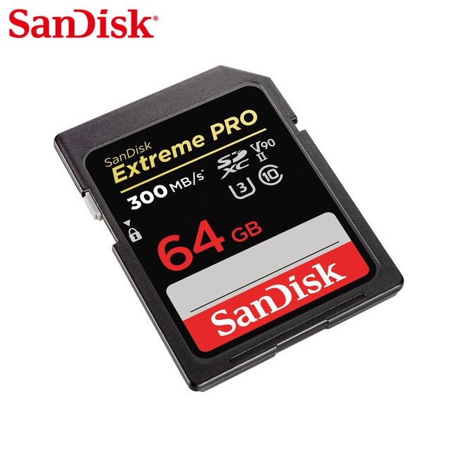 SANDISK 64G Extreme PRO SD UHS-II U3 V90 (SD-SDXDK-64G) 專業攝影錄影師 高速記憶卡