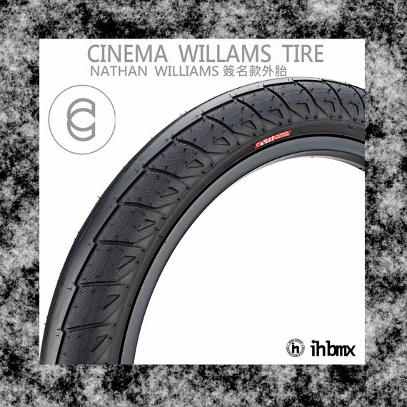 [I.H BMX] CINEMA WILLAMS TIRE 簽名款外胎 黑色 特技車/土坡車/自行車/下坡車/攀岩車/滑板