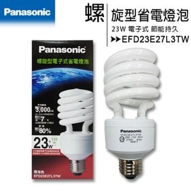 Panasonic 國際牌 23W螺旋型電子式省電燈泡-燈泡色(四入裝)