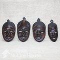 【自然屋精品】手工天然非洲木製雕刻面具(小) 非洲面具 自然 異國風 面具 裝飾 擺飾 居家佈置 黑檀 鄉村 mask