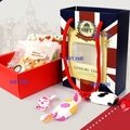 【30入】英倫風手提袋 牛軋糖包裝盒 /加厚 紅色底盒+紅繩 餅乾西點盒馬卡龍蛋糕盒 鳳梨穌盒英倫風手提袋 紙袋/預+現