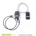 【Shentek】 11025 工業用 FTDI USB 轉 串口 RS232 採用 Cat5 1.2公里 導軌式(DIN Rail) 光耦合 中繼器 延伸器