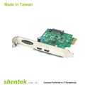 【Shentek】 52037 USB-C 2埠 USB 3.0 3.1 Gen 1 Type C USB3.1 3.0 PCIe Card 標準 / 薄型支架