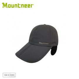 【Mountneer 山林 中性帽眉可折耳罩帽《深灰》】12H01/棒球帽/耳罩/鴨舌帽/保暖帽/刷毛帽