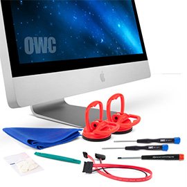 OWC DIY Internal SSD Add-On Kit 27吋iMac (2011年中) iMac到SSD SATA 資料電源傳輸線，熱安全粘合劑安裝套件含工具組