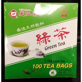 【1768購物網】天仁茗茶-綠茶 100入防潮包/盒