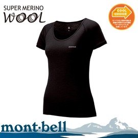 ├登山樂┤日本mont-bell SPMW L W U 女款短袖內衣 # 1107176BK