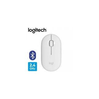 【Logitech 羅技】M350 鵝卵石無線滑鼠-珍珠白