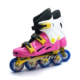 【D.L.D多輪多】鋁合金底座 專業競速直排輪 溜冰鞋 粉紅白 -- FS-1