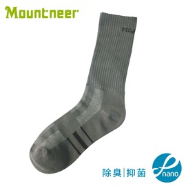 【Mountneer 山林 奈 米礦物能透氣長襪《灰》】11U02/透氣襪/運動襪/排汗襪/戶外襪/機能襪/健行