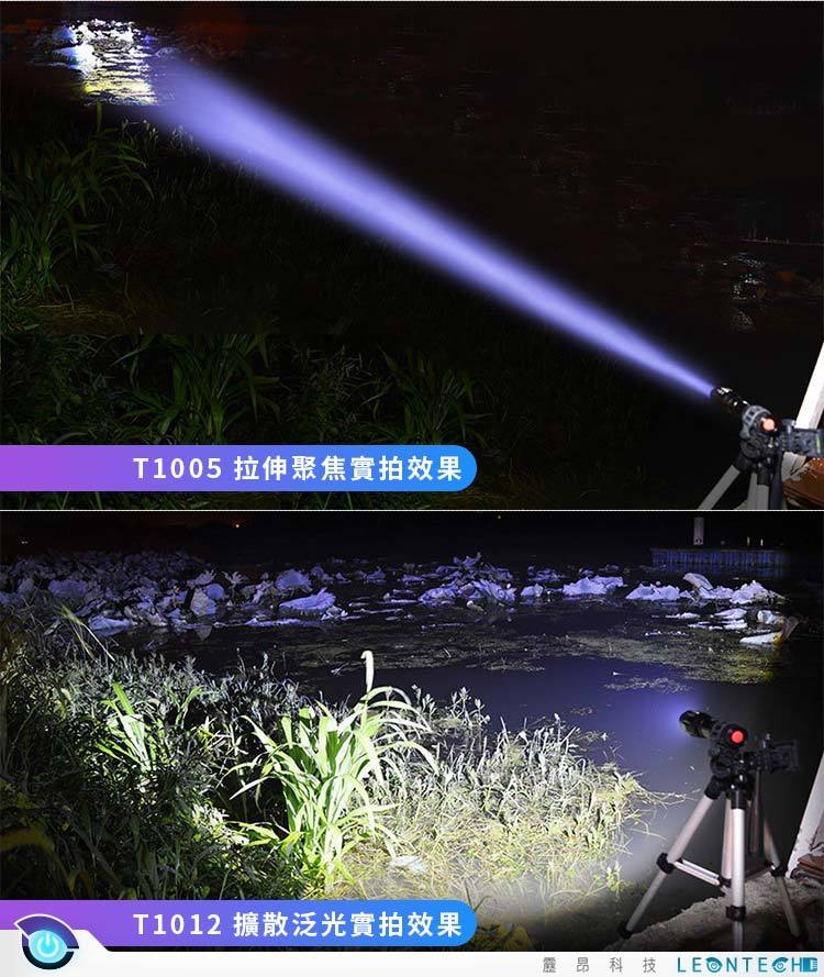 神魚 T6強光LED手電筒 10W HITACHI認證電池 18650 充電防水 伸縮遠近 多功能戶外露營