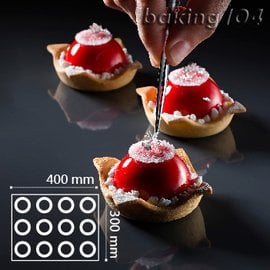 義大利 Pavoni 紅網矽膠模 PV FF4308 12連網洞矽膠模 圓形 圓型 塔皮 點心 蛋糕 慕斯 模具 烤模 模具