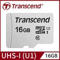 【Transcend 創見】16GB USD300S microSDHC UHS-I U1記憶卡,附轉卡